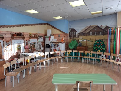 Кабинет "Русская изба" для занятий "Верность родной земле" и дополнительных услуг