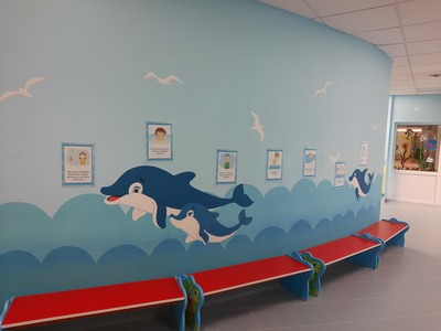 Фойе перед входом в бассейн