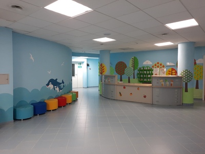 Фойе перед входом в бассейн