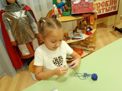 Процесс вязания